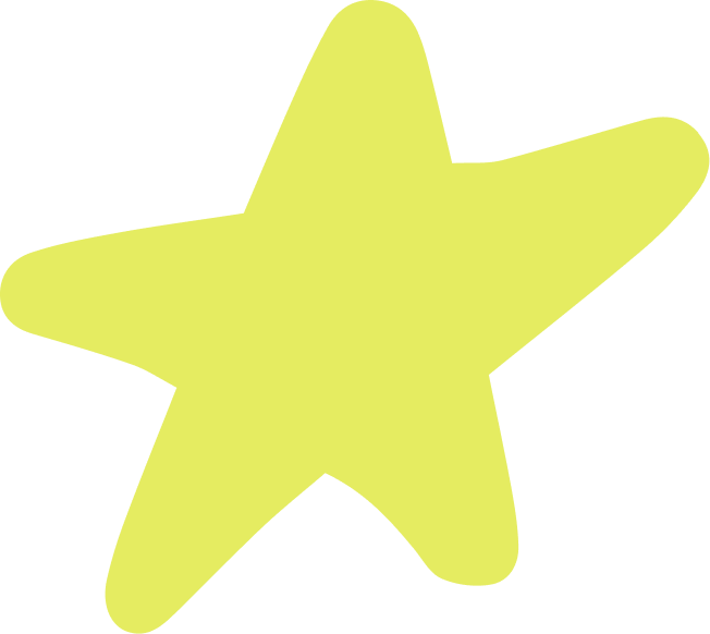 Yellow star shape on a white background