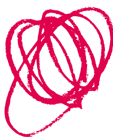 Pink scribble on a white background