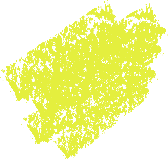 Yellow textured brushstroke on a white background